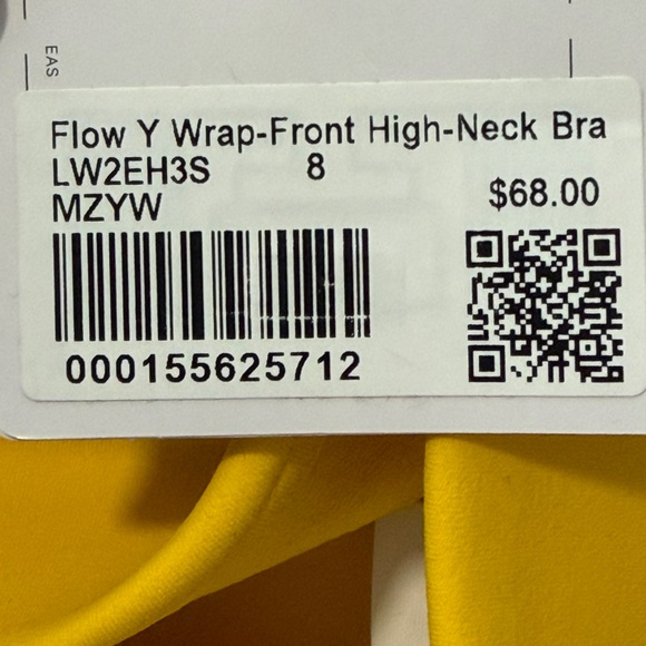 Lululemon Flow Y Wrap Front High Neck Bra size 8 - Picture 5 of 7